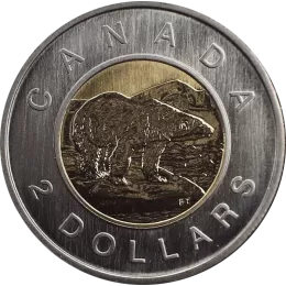 2002 (1952-) Canadian $2 Polar Bear Toonie Specimen Coin