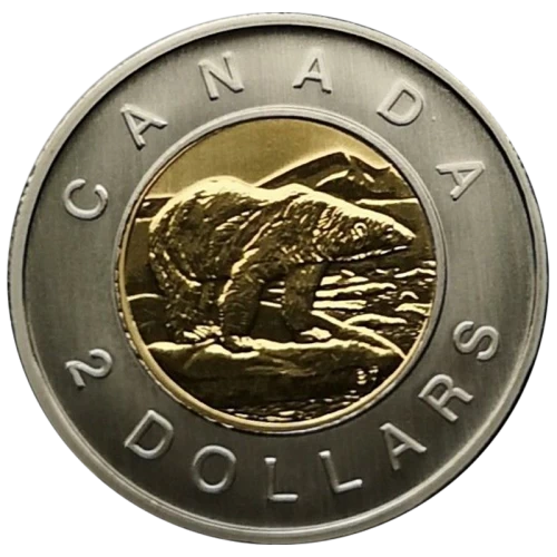 2003 Canadian $2 Polar Bear/Old Effigy Toonie Specimen Coin