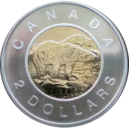 2006 (1996-) Canadian $2 Polar Bear Toonie 10th Anniv Specimen Coin