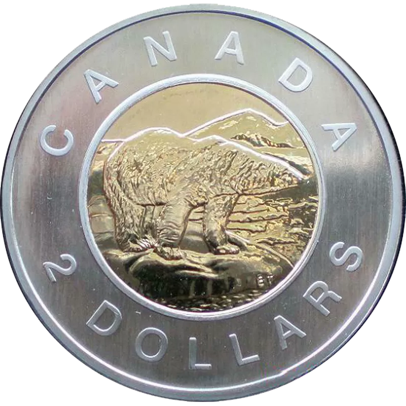 2006 (1996-) Canadian $2 Polar Bear Toonie 10th Anniv Specimen Coin