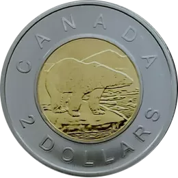 2008 Canadian $2 Polar Bear Toonie Specimen Coin