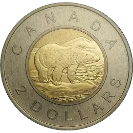 2010 Canadian $2 Polar Bear Toonie Specimen Coin