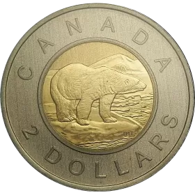 2010 Canadian $2 Polar Bear Toonie Specimen Coin