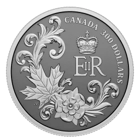 2022 Canadian $300 Queen Elizabeth II’s Royal Cypher - Pure Platinum Coin