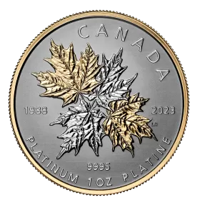 2023 Canadian $300 Maple Leaf Forever - Pure Platinum Coin
