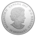 2017 Canadian $30 Animals in the Moonlight: Cougar 2 oz Fine Silver Coloured Coin (Glow-in-the-Dark) - Lightly Tarnished