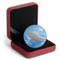 2018 Canadian $30 Great White Shark with Blue Rhodium Plating 2 oz Fine Silver Coin