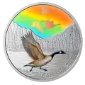 2019 Canadian $30 Majestic Birds in Motion: Canada Geese - 2 oz Fine Silver Hologram Coin