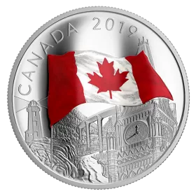 2019 Canadian $30 The Fabric of Canada - 2 oz Fine Silver Coloured Coin