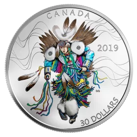 2019 Canadian $30 Fancy Dance - 2 oz Fine Silver Coin