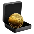 2019 Canadian $30 Golden Reflections - Predator and Prey: Wolves and Elk - 2 oz Fine Silver Gold-plated Coin