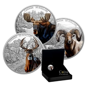2020-2021 Canada $30 Imposing Icons: 2 oz. Pure Silver 4-Coin Subscription Set