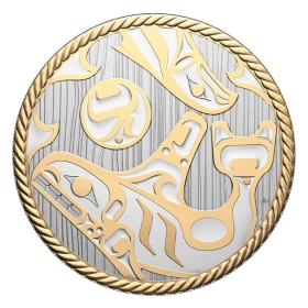2025 Canada $30 The Ancestor - 2 oz Fine Silver & Gold-plated Coin