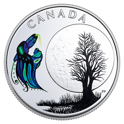 2018 Canadian $3 Thirteen Teachings From Grandmother Moon: Big Spirit - Fine Silver Coin