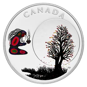 2018 Canadian $3 Thirteen Teachings From Grandmother Moon: Falling Leaves Moon Fine Silver Coin