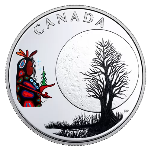 2018 Canadian $3 Thirteen Teachings From Grandmother Moon: Little Spirit - Fine Silver Coin
