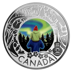 2019 Canadian $3 Aurora Borealis: Celebrating Canadian Fun and Festivities - Fine Silver Coloured Coin