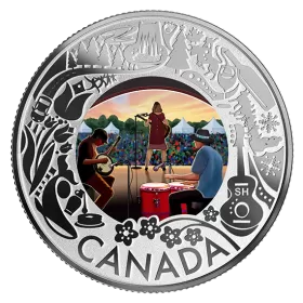 2019 Canadian $3 Folk Music: Celebrating Canadian Fun and Festivities - Fine Silver Coloured Coin