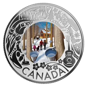 2019 Canadian $3 Maple Syrup Tasting: Celebrating Canadian Fun and Festivities - Fine Silver Coloured Coin