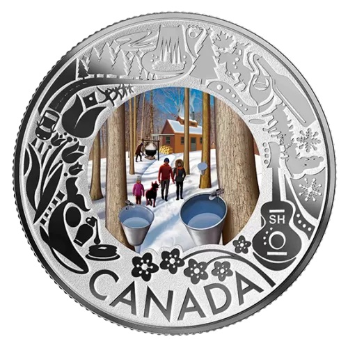 2019 Canadian $3 Maple Syrup Tasting: Celebrating Canadian Fun and Festivities - Fine Silver Coloured Coin