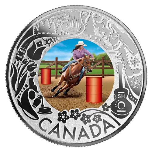 2019 Canadian $3 Rodeo: Celebrating Canadian Fun and Festivities - Fine Silver Coloured Coin