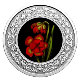 2021 Canadian $3 Floral Emblems of Canada: Newfoundland and Labrador, Pitcher Plant - Fine Silver Coloured Coin