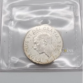 1948 Canada 50-Cent Coat of Arms Silver Half Dollar Coin ICCS Graded VF-30