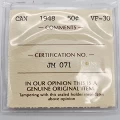 1948 Canada 50-Cent Coat of Arms Silver Half Dollar Coin ICCS Graded VF-30