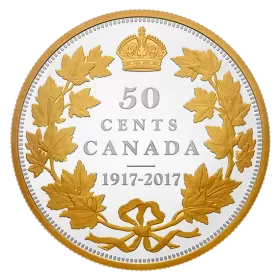 2017 (1917-) Canadian 50-cent 1917 Renewed Half-Dollar 100th Anniv 2 oz Fine Silver Coin *Masters Club Exclusive*