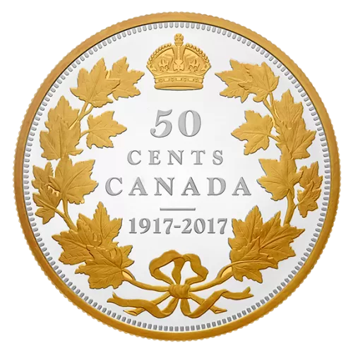 2017 (1917-) Canadian 50-cent 1917 Renewed Half-Dollar 100th Anniv 2 oz Fine Silver Coin *Masters Club Exclusive*