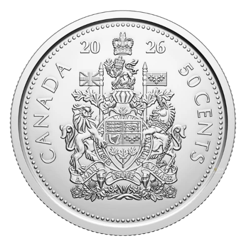 2026 Canada 50-Cent Coat of Arms/King Charles III Half Dollar Coin (Brilliant Uncirculated)