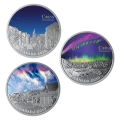 2019 Canada $20 Sky Wonders - 1 oz Pure Silver 3-Coin Subscription Set
