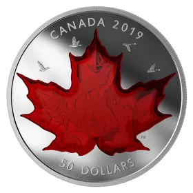 2019 Canadian $50 Celebrating Canada's Classic Icons - 5 oz Fine Silver Coloured Coin