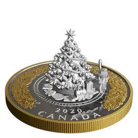 2020 Canadian $50 Christmas Train - 5 oz Fine Silver Coin