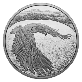 2020 Canadian $50 Courageous Bald Eagle - 5 oz Fine Silver Coin