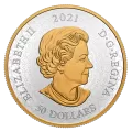 2021 Canadian $50 The Avro Arrow - 5 oz Fine Silver Gold-plated Coin