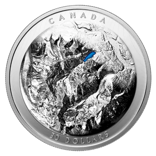 2021 Canadian $50 Lake Louise - Fine Silver Extraordinarily-High Relief Coin