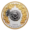 2022 Canadian $50 Holiday Gifts - 5 oz Fine Silver & Gold-plated Movable Coin