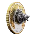 2022 Canadian $50 Holiday Gifts - 5 oz Fine Silver & Gold-plated Movable Coin