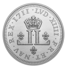 2022 Canadian $50 Relics of New France: Louis XIV 30 Deniers - 5 oz Fine Silver Coin