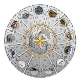 2022 Canada $50 Puzzle Coin Set - Canadian Passages - Fine Silver Coin