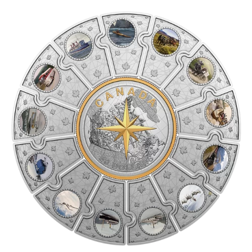 2022 Canada $50 Puzzle Coin Set - Canadian Passages - Fine Silver Coin