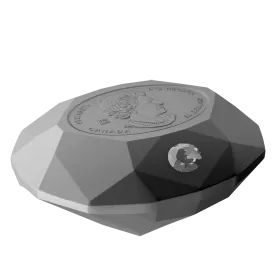 2023 Canadian $50 Forevermark Black Label Oval Diamond - 3 oz Fine Silver Diamond-Shaped Coin