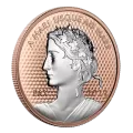 2023 Canadian $50 Peace Dollar - 5 oz Fine Silver Rose Gold Plated Coin
