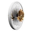 2024 Canada $50 The Goldfinch and the Bloom - 5 oz Fine Silver Coin with Gold Plating