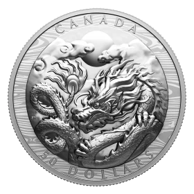 2024 Canadian $50 Year of the Dragon - Fine Silver Extraordinarily High Relief Coin-no outside box