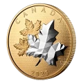 2025 Canada $50 Maple Leaves in Motion - 5 oz Fine Silver Coin with Gold Plating