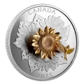 2025 Canada $50 The Goldfinch and the Bloom - 5 oz Fine Silver Coin with Gold Plating