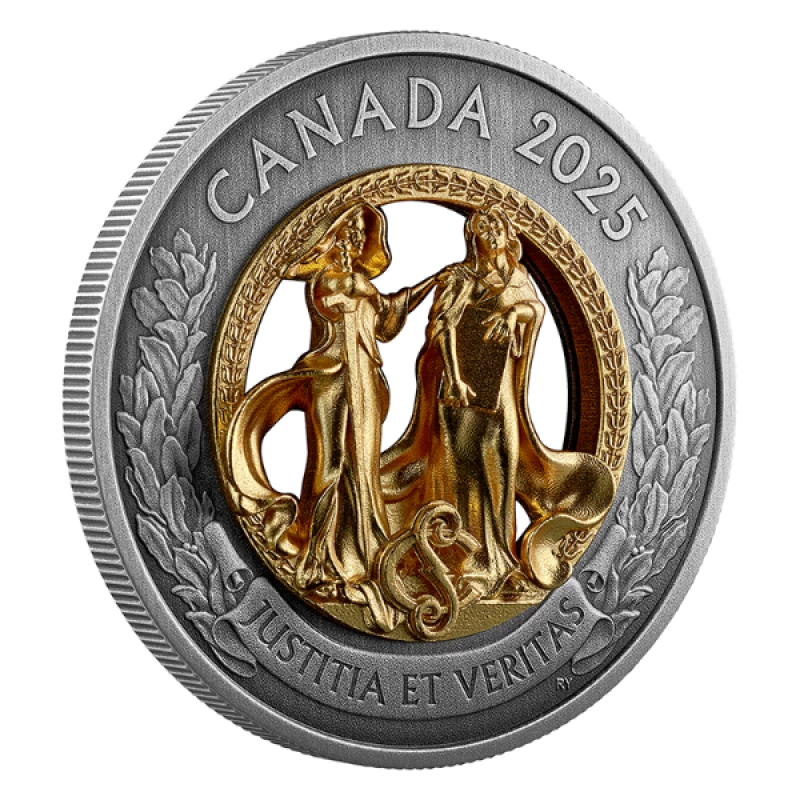 2025年QDT 50 Vol. 1〜12 2025 Canada $50 Allegories of Justice and Truth - 5 oz