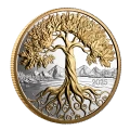 2025 Canada $50 Maple Tree of Life - 5 oz Fine Silver Coin with Gold Plating